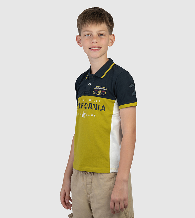 Color Block Short Sleeves Polo T-Shirt