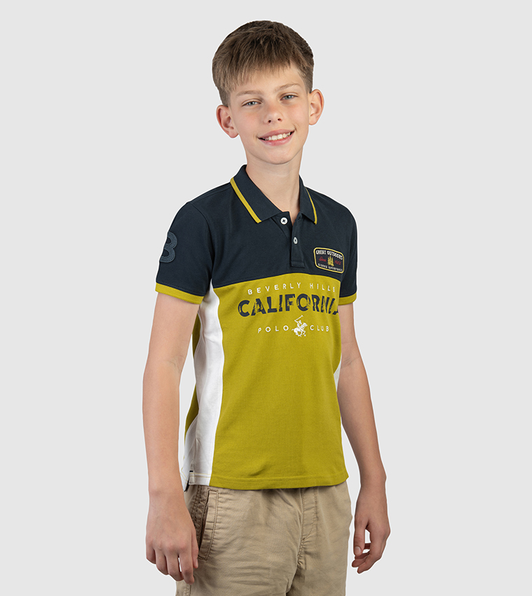 Color Block Short Sleeves Polo T-Shirt