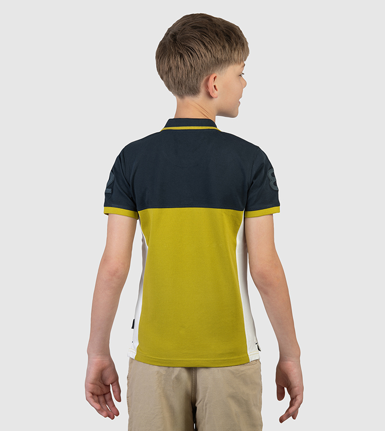 Color Block Short Sleeves Polo T-Shirt