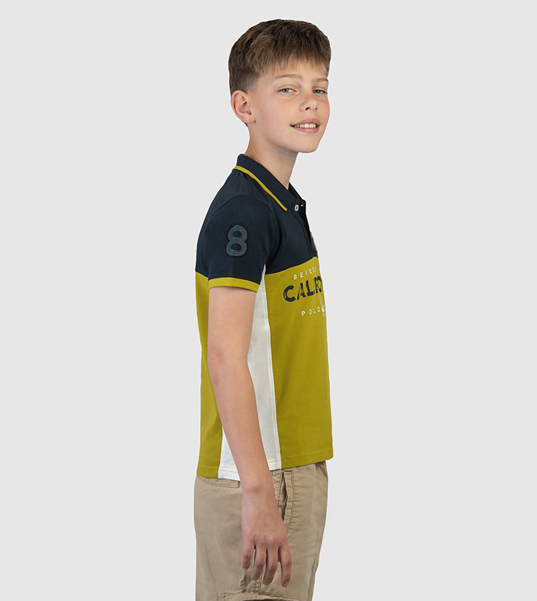 Color Block Short Sleeves Polo T-Shirt