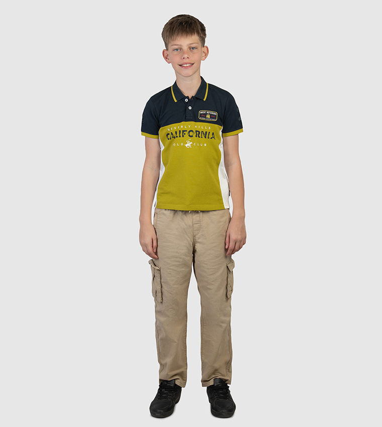 Color Block Short Sleeves Polo T-Shirt