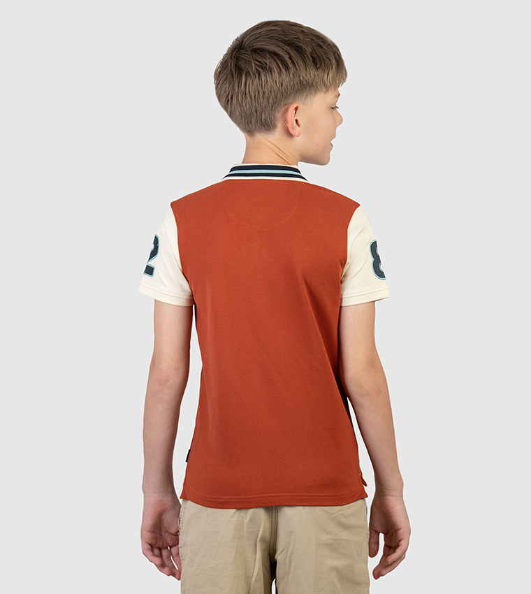 Color Block Short Sleeves Polo T-Shirt