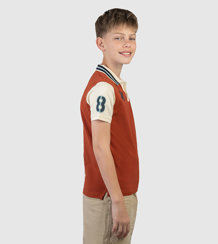 Color Block Short Sleeves Polo T-Shirt