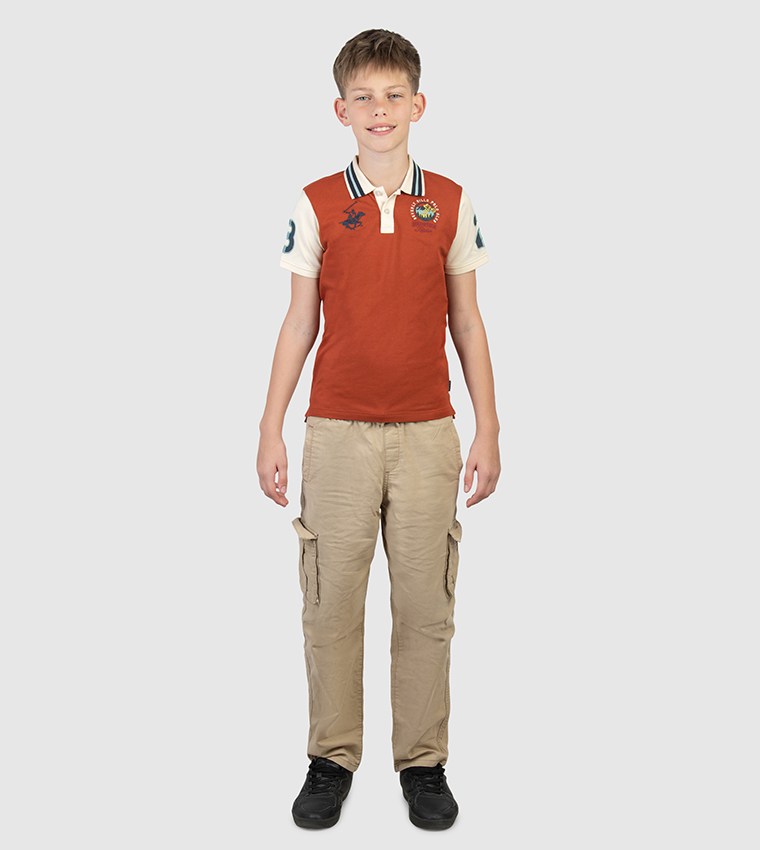 Color Block Short Sleeves Polo T-Shirt