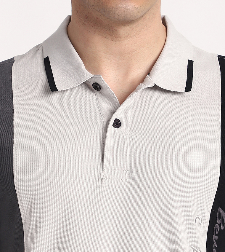 Color Block Short Sleeves Polo T-Shirt