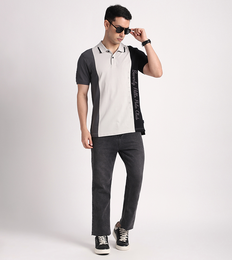 Color Block Short Sleeves Polo T-Shirt