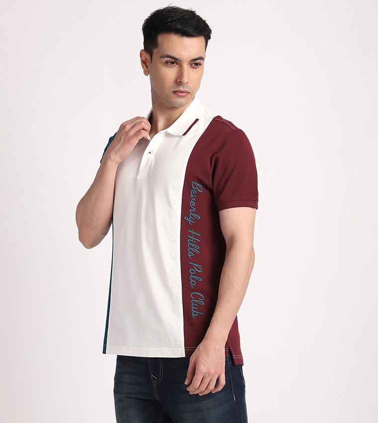 Color Block Short Sleeves Polo T-Shirt