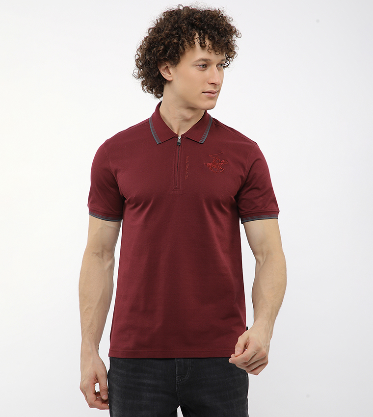 Logo Embroidered Short Sleeves Polo T-Shirt