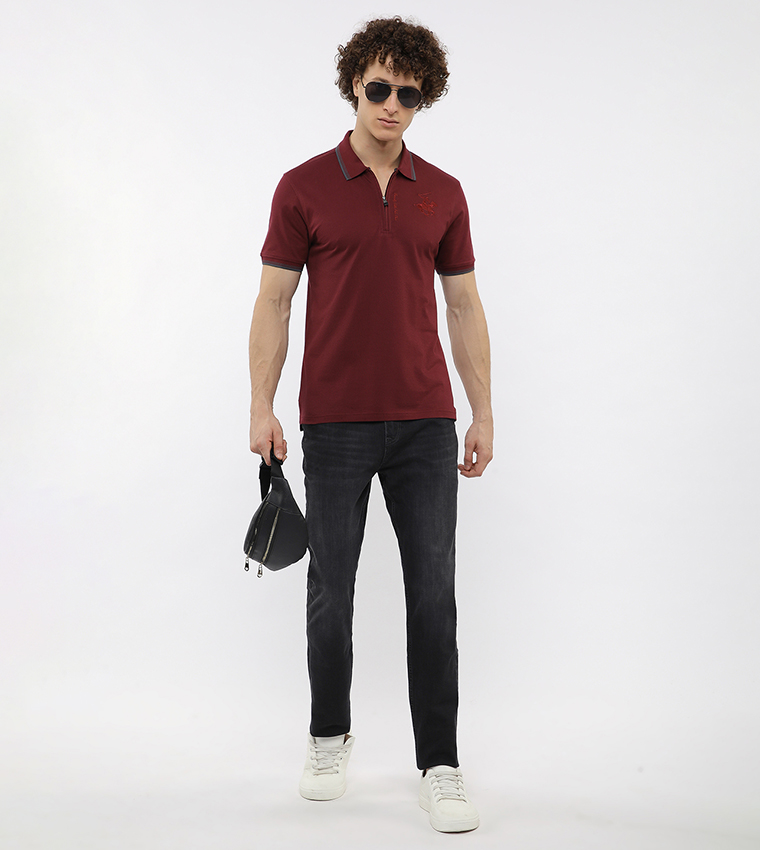 Logo Embroidered Short Sleeves Polo T-Shirt