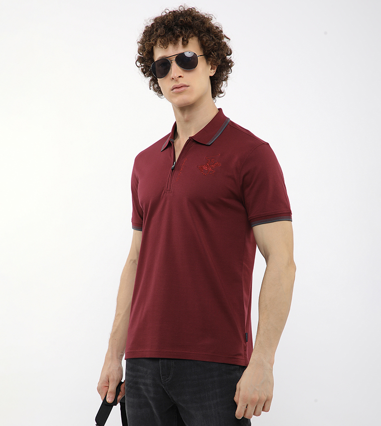 Logo Embroidered Short Sleeves Polo T-Shirt