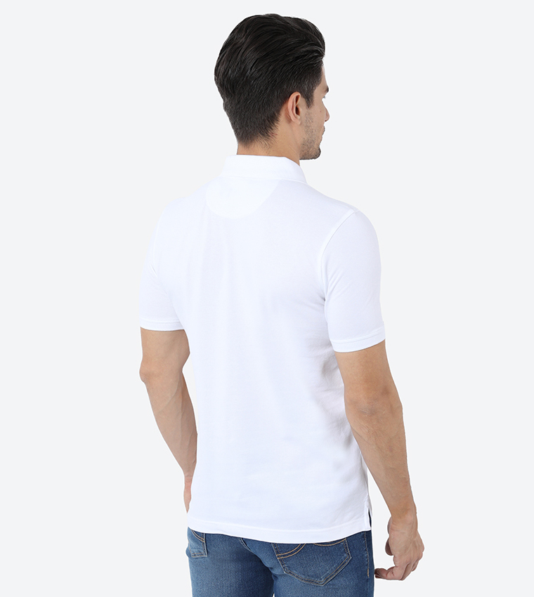 Core Stretch Pique Polo - White
