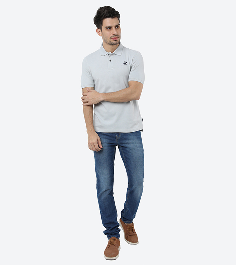 Logo Detail Short Sleeves Polo T-Shirt