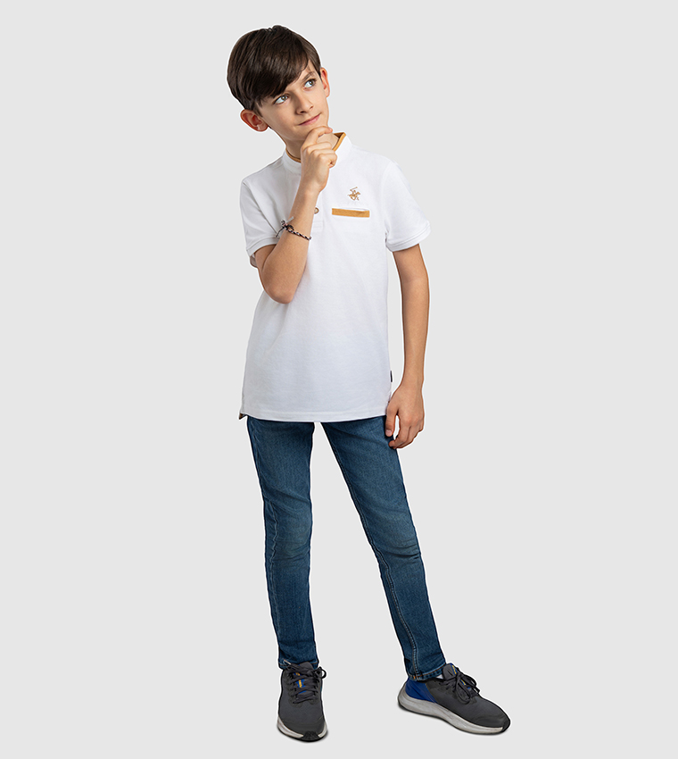 Logo Embroidered Polo T-Shirt