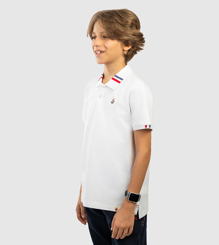 Logo Embroidered Short Sleeves Polo T-Shirt