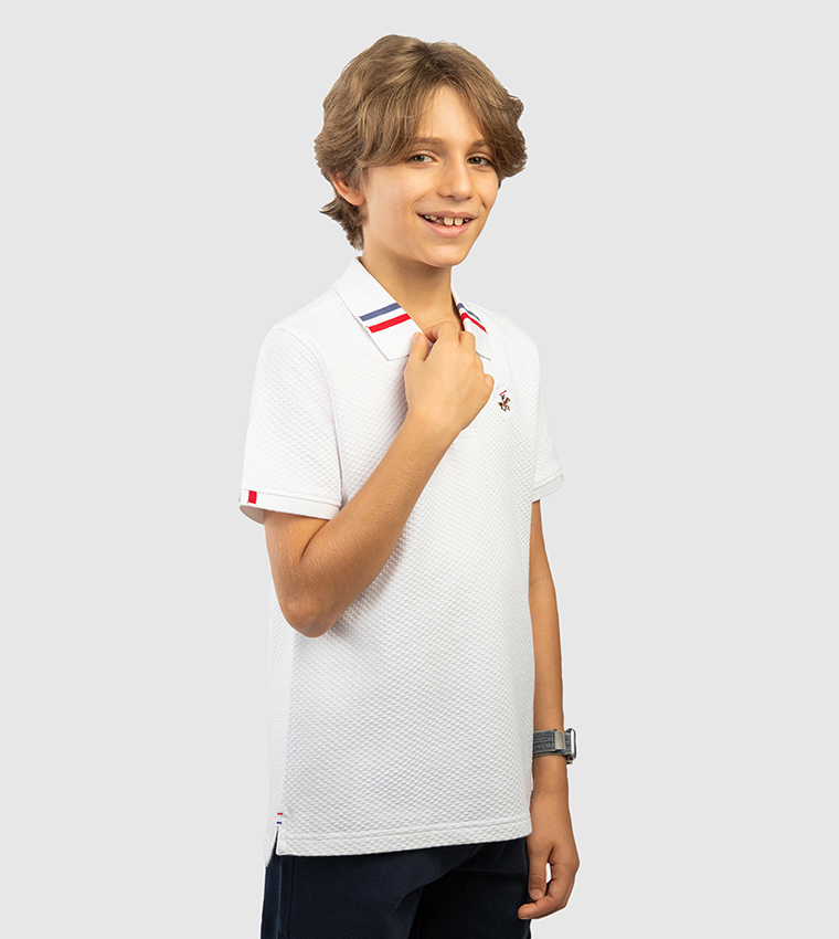 Logo Embroidered Short Sleeves Polo T-Shirt