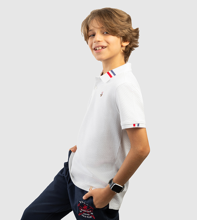 Logo Embroidered Short Sleeves Polo T-Shirt