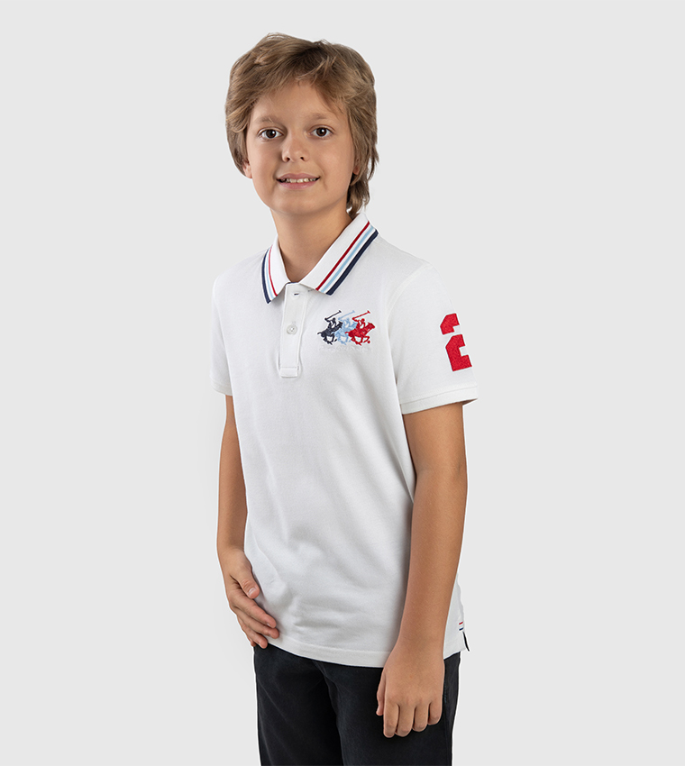 Logo Embroidered Polo T-Shirt