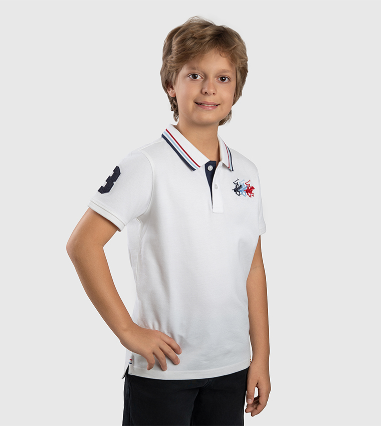 Logo Embroidered Polo T-Shirt