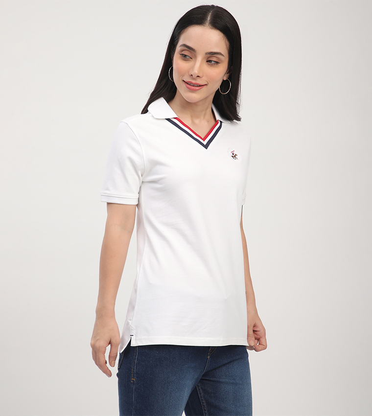 Logo Embroidered Short Sleeves Polo T-Shirt