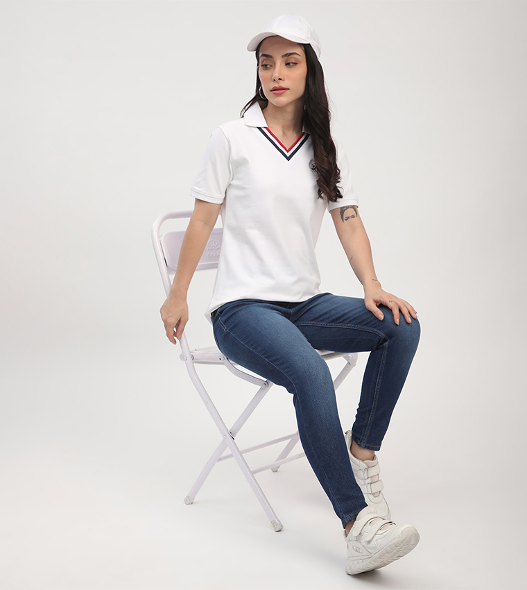 Logo Embroidered Short Sleeves Polo T-Shirt