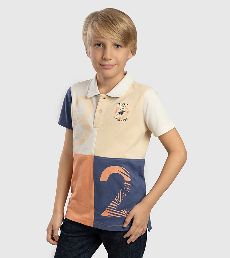 Color Block Short Sleeves Polo T-Shirt