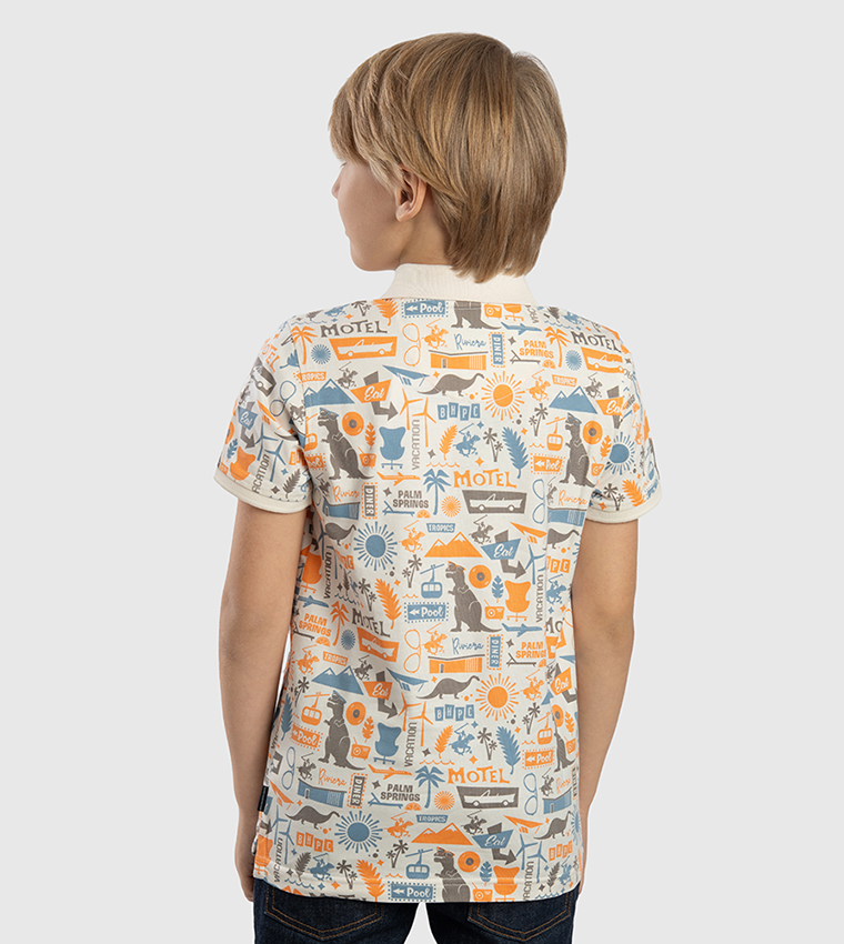 Printed Short Sleeves Polo T-Shirt