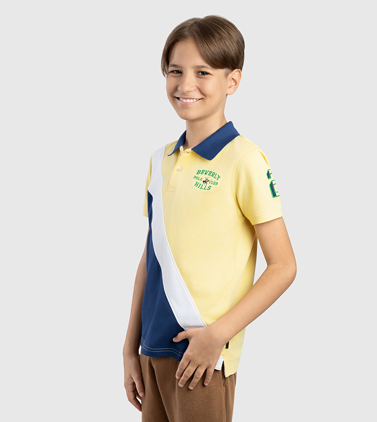 Color Block Short Sleeves Polo T-Shirt