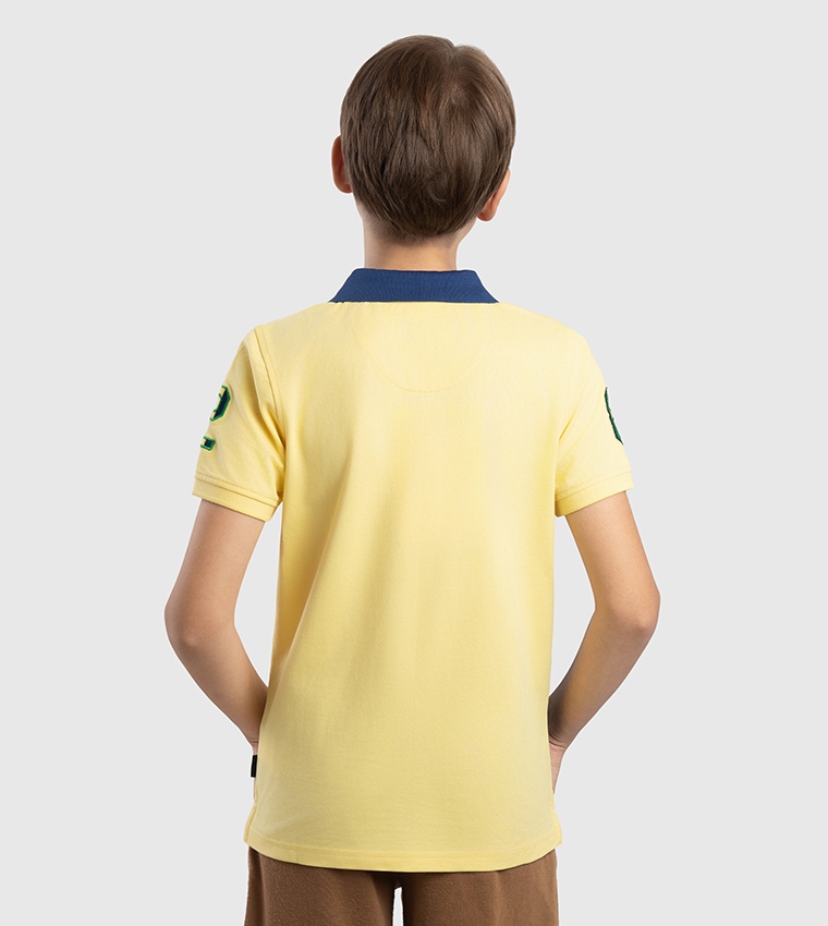 Color Block Short Sleeves Polo T-Shirt