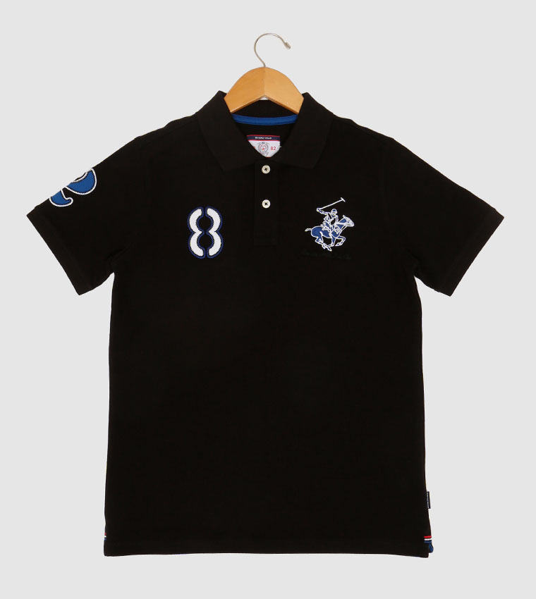 Boys Embroidered Polo T-Shirt