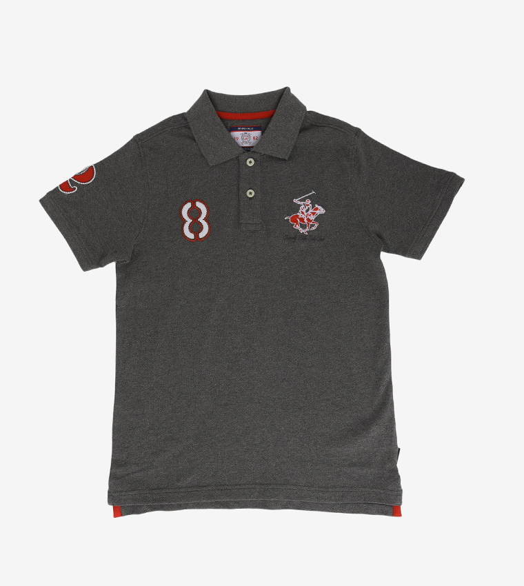 Logo Detail Short Sleeves Polo T-Shirt
