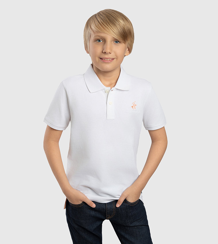 Logo Embroidered Short Sleeves Polo T-Shirt