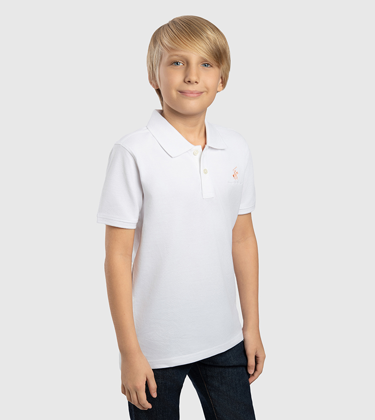 Logo Embroidered Short Sleeves Polo T-Shirt