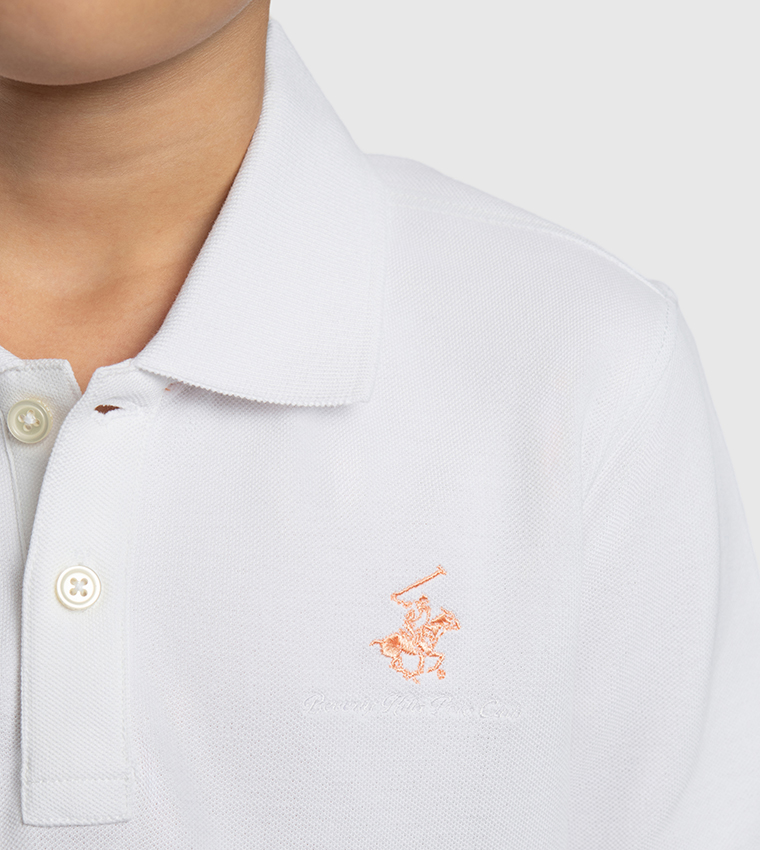 Logo Embroidered Short Sleeves Polo T-Shirt