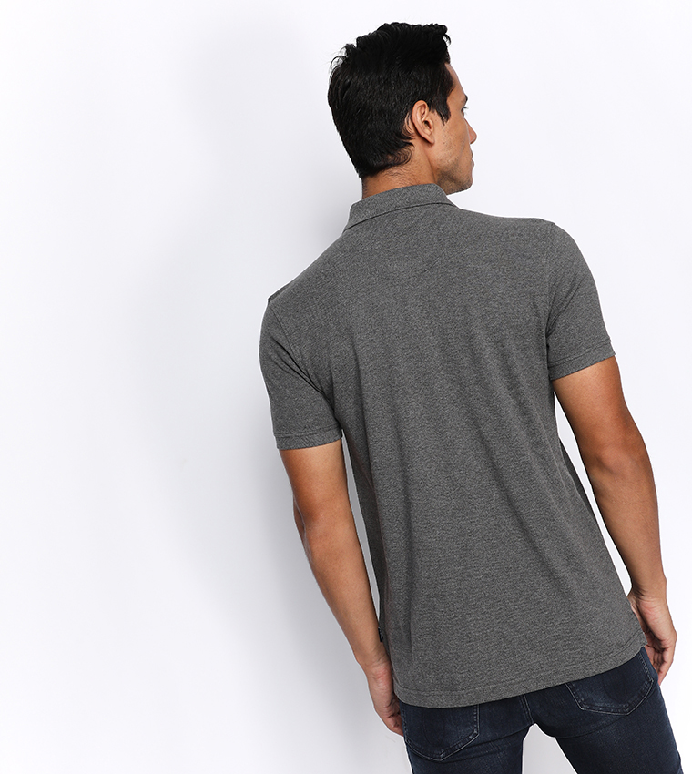 Pique Logo Embroidered Polo T-Shirt