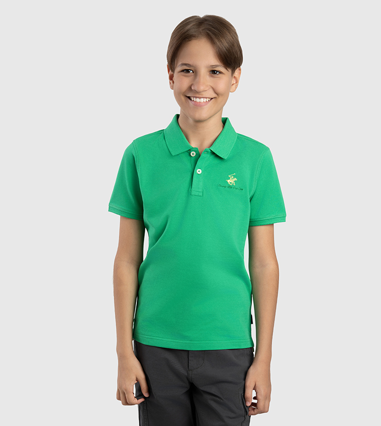 Logo Embroidered Short Sleeves Polo T-Shirt