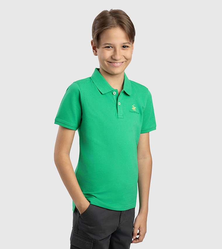 Logo Embroidered Short Sleeves Polo T-Shirt