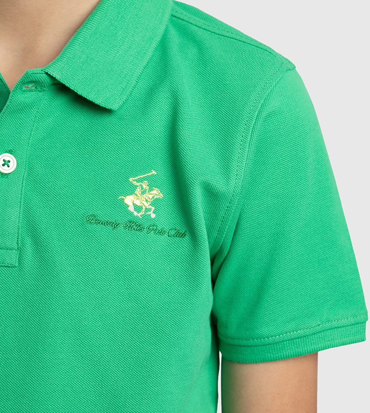 Logo Embroidered Short Sleeves Polo T-Shirt