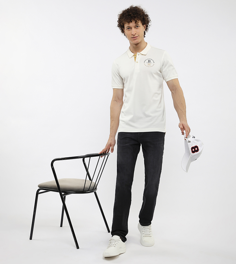 Logo Printed Short Sleeves Polo T-Shirt