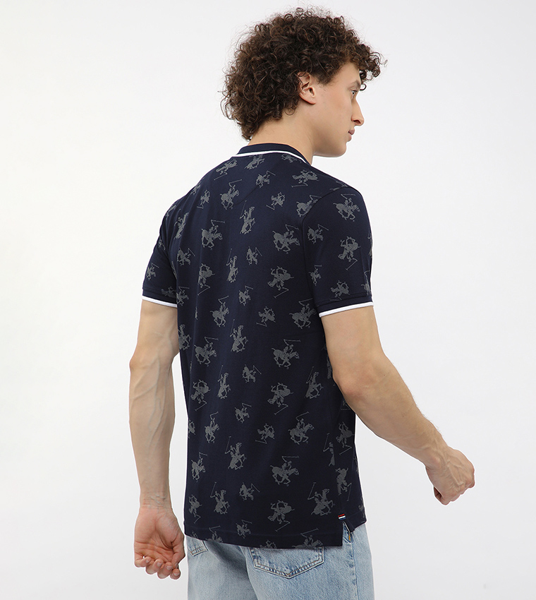 Logo Printed Short Sleeves Polo T-Shirt