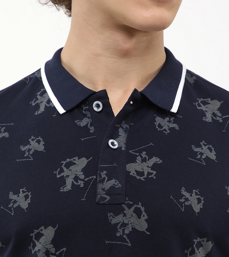 Logo Printed Short Sleeves Polo T-Shirt