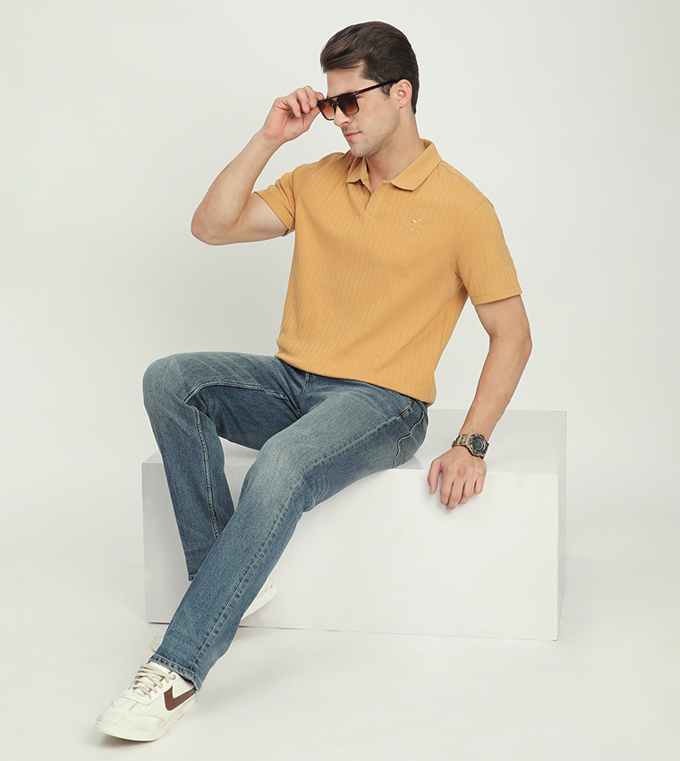 Logo Embroidered Short Sleeves Polo T-Shirt