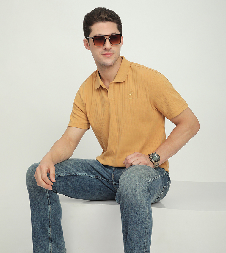 Logo Embroidered Short Sleeves Polo T-Shirt
