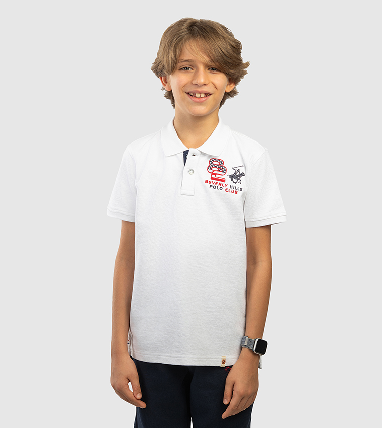 Logo Embroidered Short Sleeves Polo T-Shirt