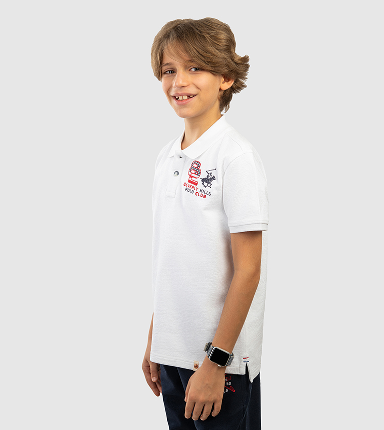 Logo Embroidered Short Sleeves Polo T-Shirt