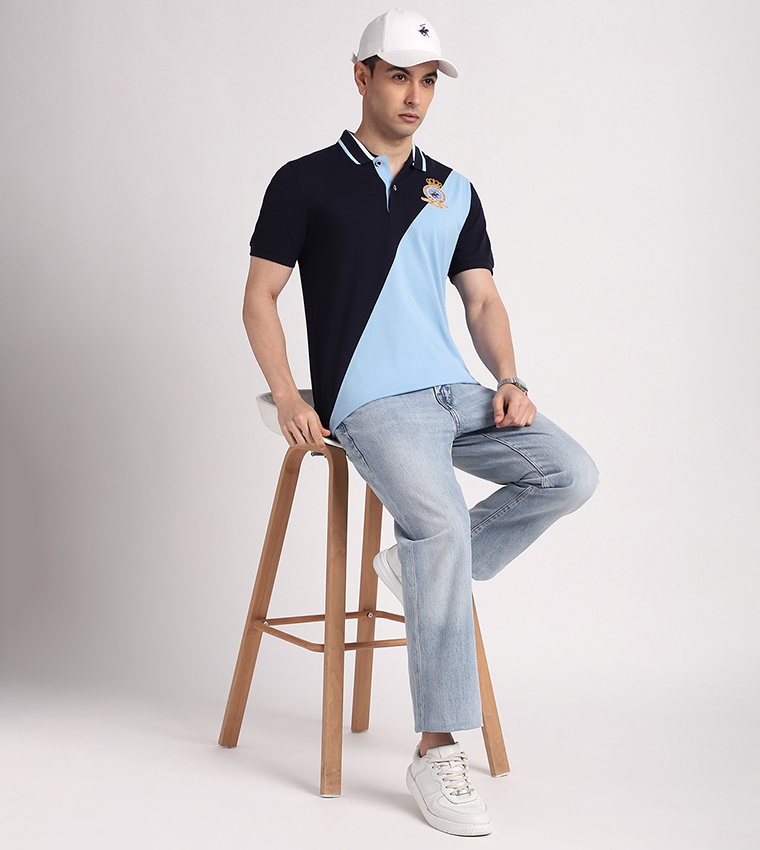 تيشيرت بولو بلونين كم قصير 