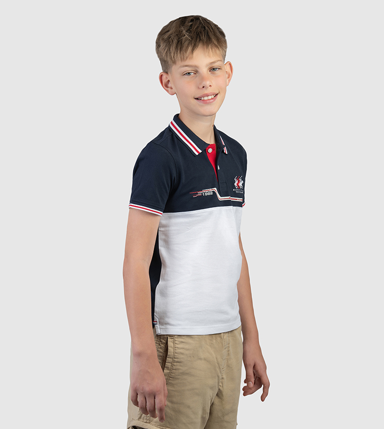 Logo Embroidered Short Sleeve Polo T-Shirt