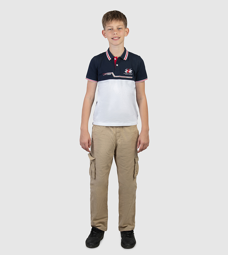 Logo Embroidered Short Sleeve Polo T-Shirt