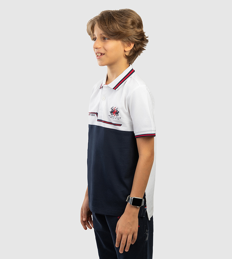 Logo Embroidered Short Sleeve Polo T-Shirt