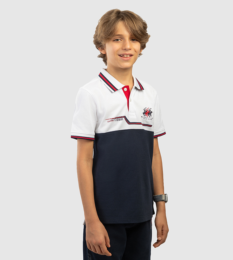 Logo Embroidered Short Sleeve Polo T-Shirt