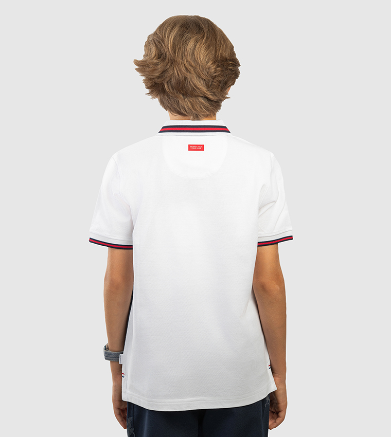Logo Embroidered Short Sleeve Polo T-Shirt